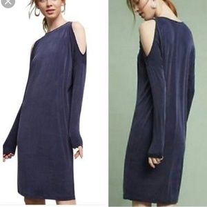 🎉HP!!🎉 Anthropologie | Navy Cold Shoulder Dress
